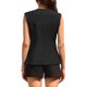 thumbnail image 3 of INSPIRE CHIC Chaleco de Traje de Verano para Mujer Top sin Mangas Cuello Redondo Abotonado Casual de Negocios Chaleco L Negro, 3 of 5