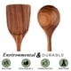 thumbnail image 3 of Utensilios de cocina de madera de teca para cocinar, antiadherentes, naturales y saludables, juego de 2 piezas, 3 of 5
