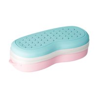 Magideal - Estuche Para Gafas De Natación, Funda Protectora Para Gafas De Natación, Protector De Equipo, Caja De Almacenamiento Para Gafas De Natación Para Adult Azul Rosa