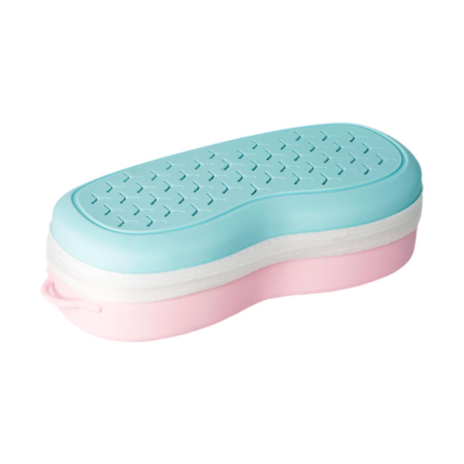 Magideal - Estuche Para Gafas De Natación, Funda Protectora Para Gafas De Natación, Protector De Equipo, Caja De Almacenamiento Para Gafas De Natación Para Adult Azul Rosa