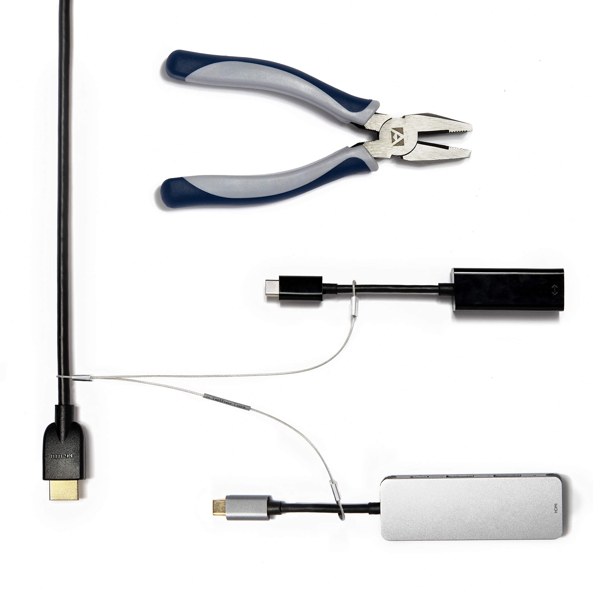 Kit De Anclajes Para Cables Tetherties, Adaptador Múltiple, Revestido De Nailon
