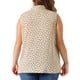 thumbnail image 3 of Agnes Orinda Blusas Clásicas Sin Mangas con Cuello en V y Lazo de Lunares para Mujer Talla Grande 5X Caqui Claro, 3 of 6