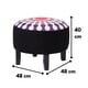 thumbnail image 2 of Pouf Jack Lotto Negro Estampado 48x48x40 cm, 2 of 3