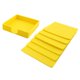 thumbnail image 1 of tazas cuadradas bebidas taza de silicona sostenedor de alfombrilla de té tazas taza conjunto amarillo, 1 of 5