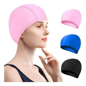 Linea Sport - Gorro De Piscina Elástico Y Suave De Tela Para Adultos Y Niños