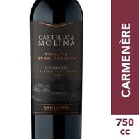 Vino Tinto Carmenere Gran Reserva 14° Botella 750 Cc Castillo De Molina