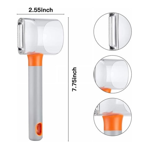 Total Click - Pelador Manual De Verduras Y Frutas Con Deposito