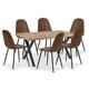 thumbnail image 1 of Comedor Easton Mesa 75x90x160cm + 6 Sillas Velvet Café, 1 of 1