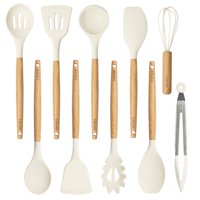 Juego De Utensilios De Cocina Carote Silicone 10 Piezas Con Mango De Madera