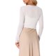 thumbnail image 3 of INSPIRE CHIC Chaqueta Bolero Recortada Texturizada Transparente para Mujer, Ligera, de Manga Larga, Abierta por Delante, Blanca, Talla L, 3 of 6