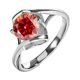thumbnail image 1 of Anillos de Moissanita de Oro Blanco de 18K de 1 Uds para Mujer Regalo Color D VVS1 Anillos de Diamante Anillos de Plata Esterlina 925 Joyería Anillos de Compromiso de Moissanita con Corazón con, 1 of 8