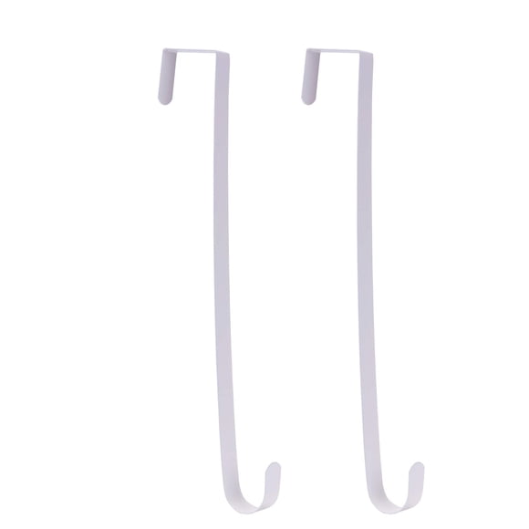 Colgador de guirnaldas Sattiyrch de 15 cm para puerta de entrada de metal blanco (2)