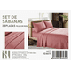 thumbnail image 1 of Set De Sabanas 2 Plazas Color Rosa 200 Hilos + 2 Funda De Almohada, 1 of 2