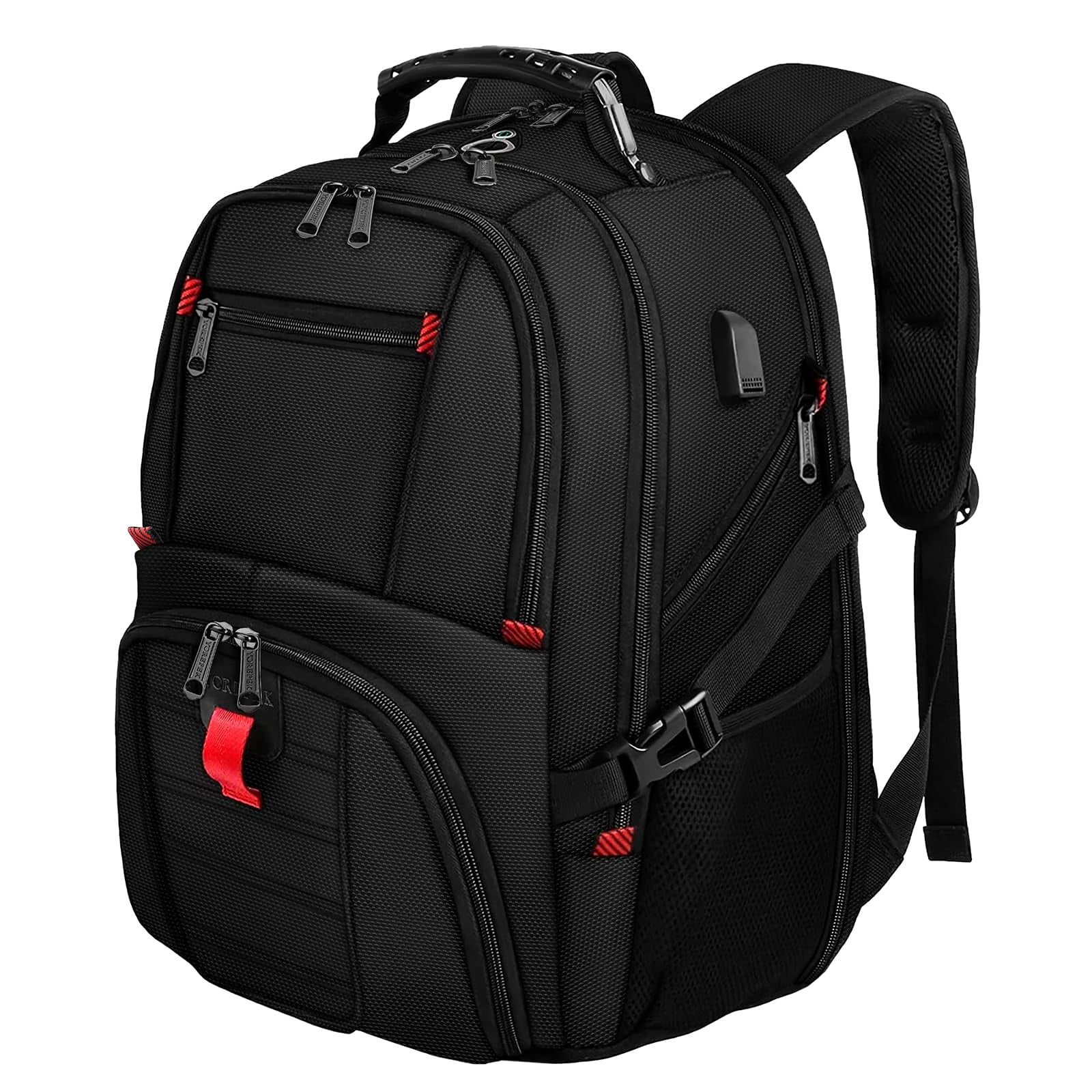Yorepek - Mochila 50l Para Hombres Con Puerto De Carga Usb Negro