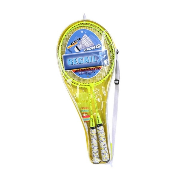 Juego de raqueta de bádminton para niños, juguetes deportivos de raqueta, juguete interactivo, juegos al aire libre, agarre cómodo para parque, césped amarillo