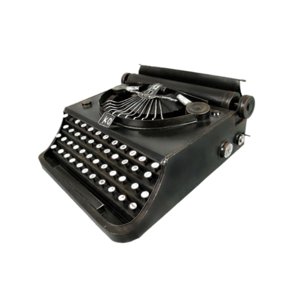 Magideal - Modelo De Máquina De Escribir Manual, Diseño Vintage, Obra De Arte, Foto, Arte Del Hierro, Figura De Máquina De Escribir, Decoración Para El Hogar Y L Negro