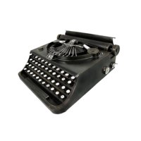 Magideal - Modelo De Máquina De Escribir Manual, Diseño Vintage, Obra De Arte, Foto, Arte Del Hierro, Figura De Máquina De Escribir, Decoración Para El Hogar Y L Negro