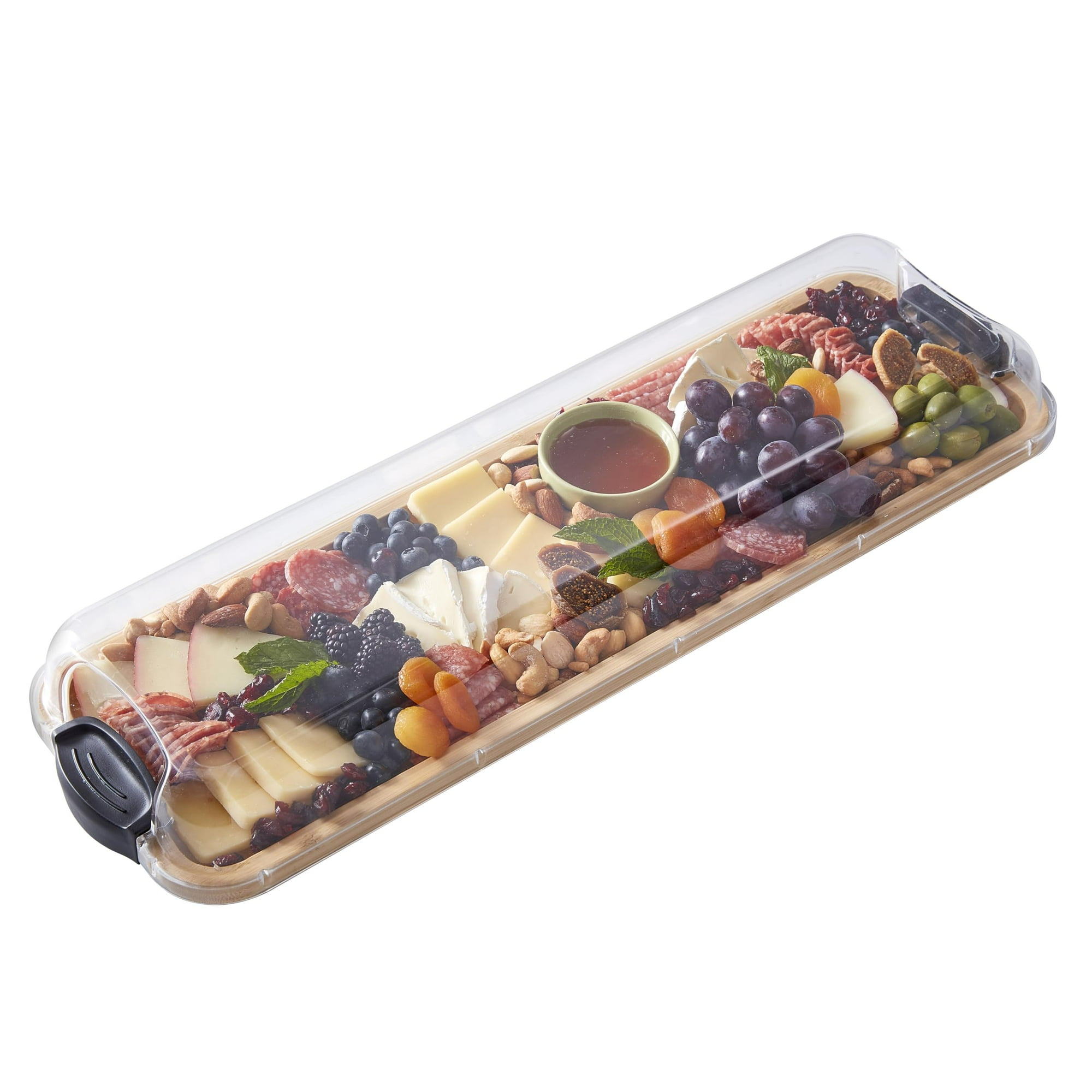 Tabla De Cortar Farberware Build-a-board Con Compartimento De Bambú