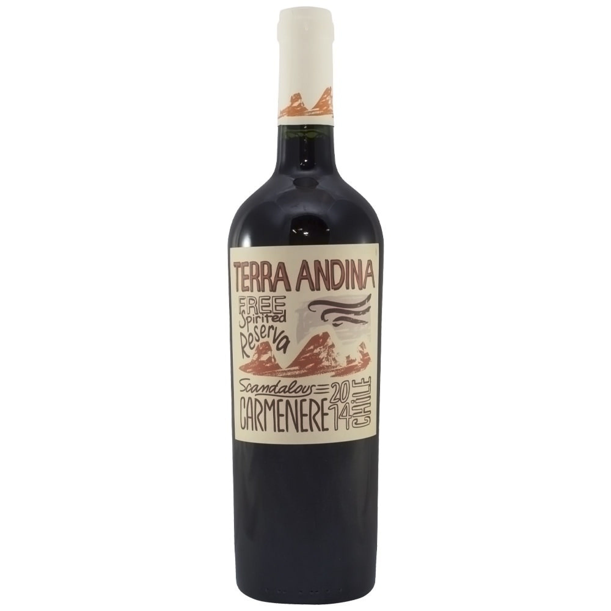 Vino Tinto Carmenere Free Spirited Reserva13° Botella 750 ml Terra Andina