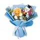 thumbnail image 3 of Ramo de flores de ganchillo Ramo de ganchillo Flores artificiales de punto completadas para la decoración del banquete de boda de graduación Día del Azul, 3 of 5