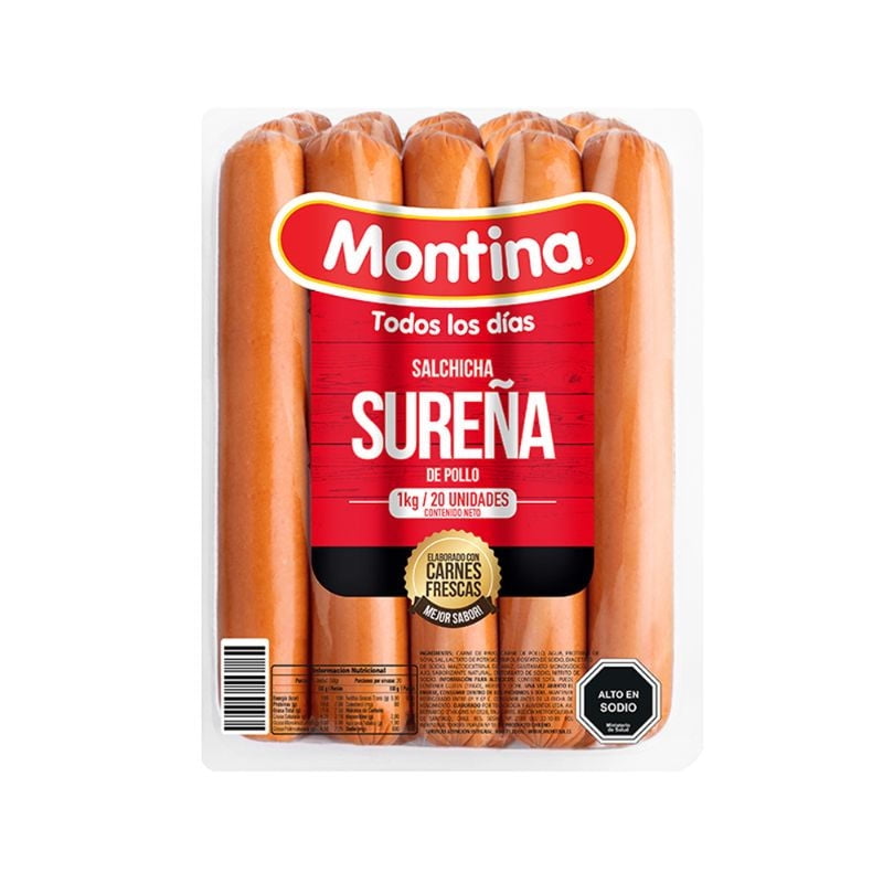 Salchicha Sureña 20 Un 1 kg Montina
