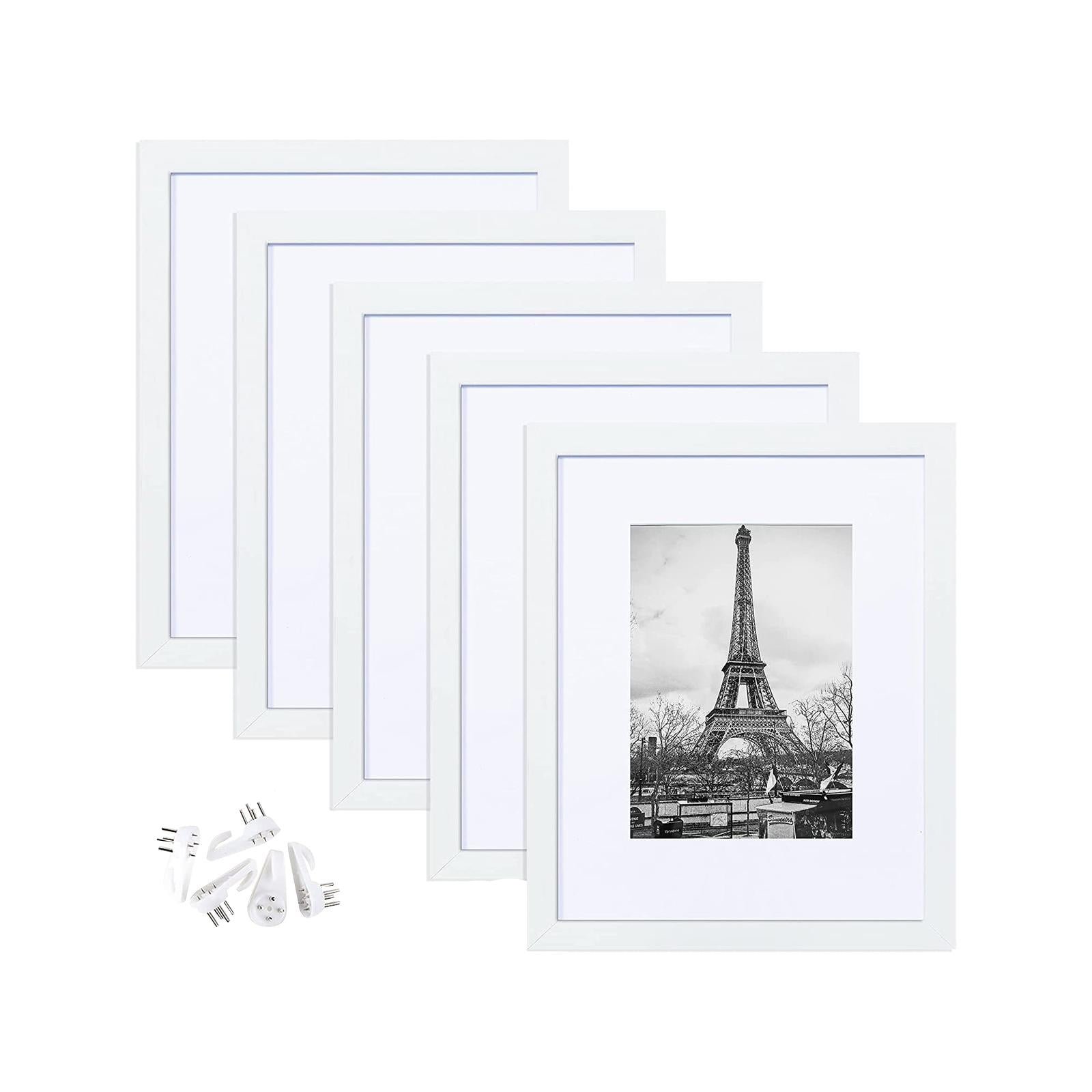 Bothyi - 5 Piezas Marcos De Fotos Marcos De Fotos De Arte Para Casa De Campo Comedor Apartamento Blanco De 8.5 Pulgadas X 11 Pulgadas