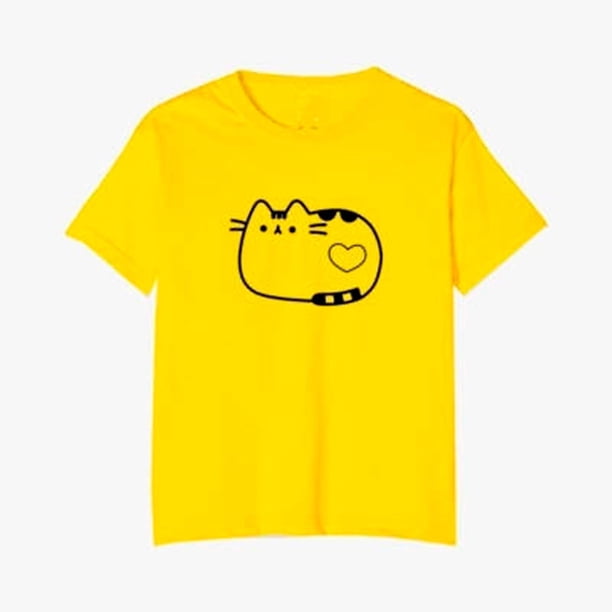 Polera Gatito Lindo Kawai Corazon Niña 100% Algodon