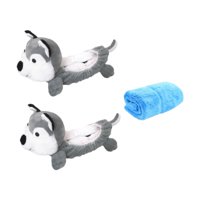 Magideal - Fundas Para Cuchillas De Patines De Hielo, Protector De Cuchillas De Patines, Dibujos Animados Portátiles De Invierno Con Toalla, Para Hombres Y Mujer Perro Esquimal