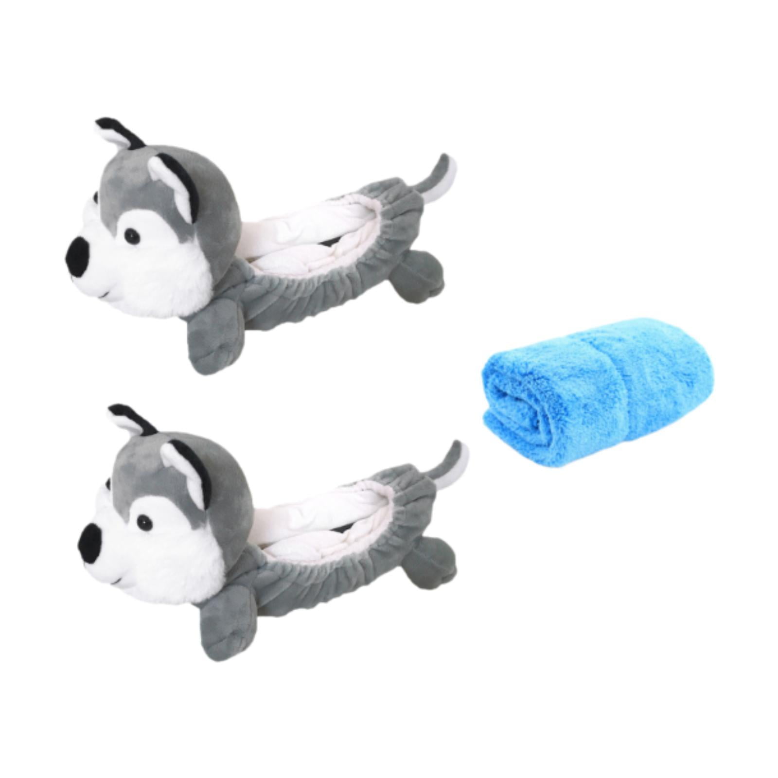 Magideal - Fundas Para Cuchillas De Patines De Hielo, Protector De Cuchillas De Patines, Dibujos Animados Portátiles De Invierno Con Toalla, Para Hombres Y Mujer Perro Esquimal