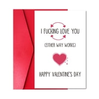 Tarjeta De San Valentín Vegsire Rude Funny Para Esposa Y Novia