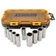 thumbnail image 1 of Juego de enchufes DEWALT DWMT73814 SAE Drive Deep 1/2 10 piezas, 1 of 3