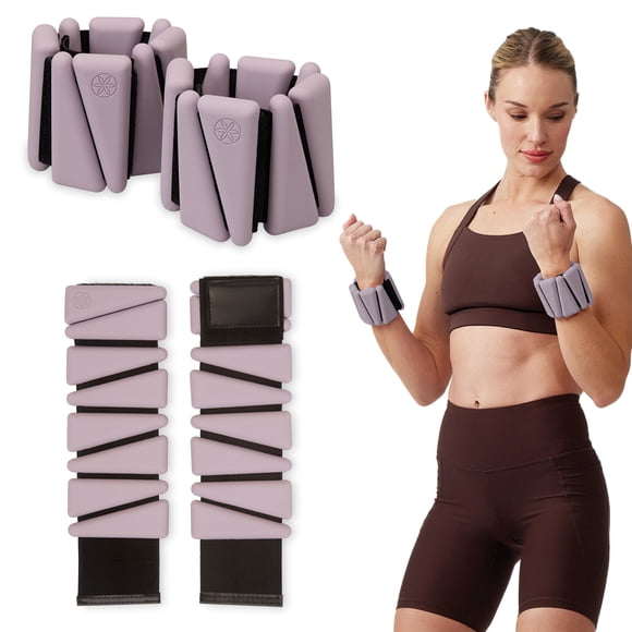 Brazalete portátil Gaiam con pesas para muñeca y tobillo de 1 libra, juego de 2