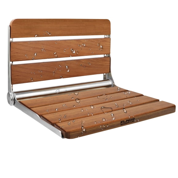 Asiento de ducha plegable Flngr de 16 pulgadas montado en la pared, 180 kg