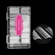 thumbnail image 1 of Puntas de uñas XXL sin curva en C: uñas acrílicas transparentes, forma cuadrada, 500 uñas postizas aplanadas de media cubierta para salones de uñas y manicura francesa ABS., 1 of 7