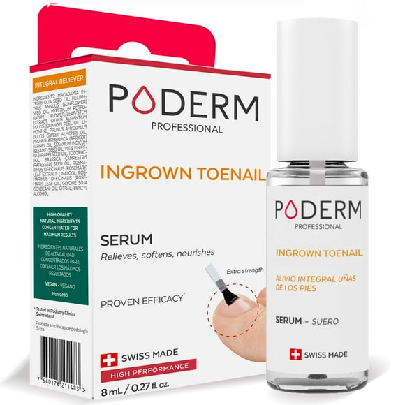 Toenail Integral Reliever PODERM 2 en 1, suaviza las uñas, 100 ml