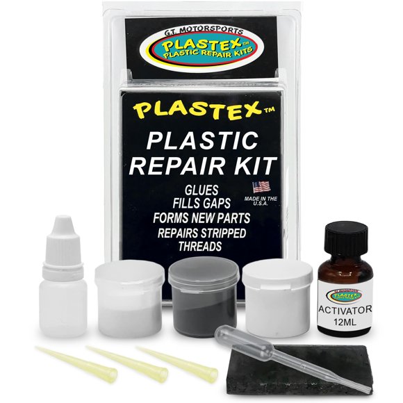 Kit de Reparación de Plástico Plastex para Plástico, Fibra de Vidrio y Madera
