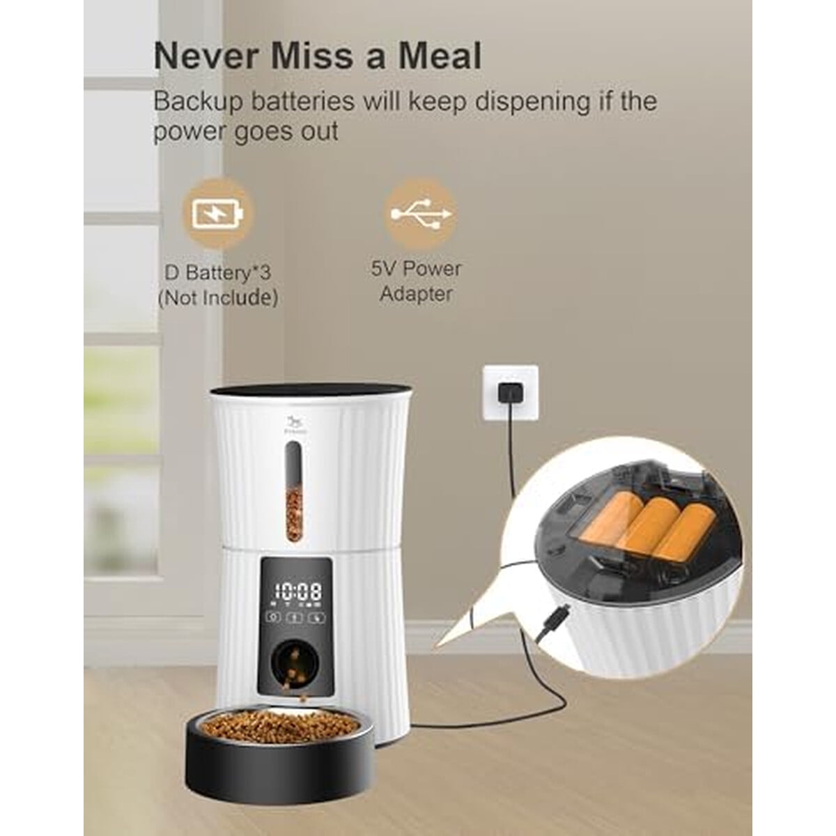Comedero Automatico Gato Petory Wifi 4l App F01w