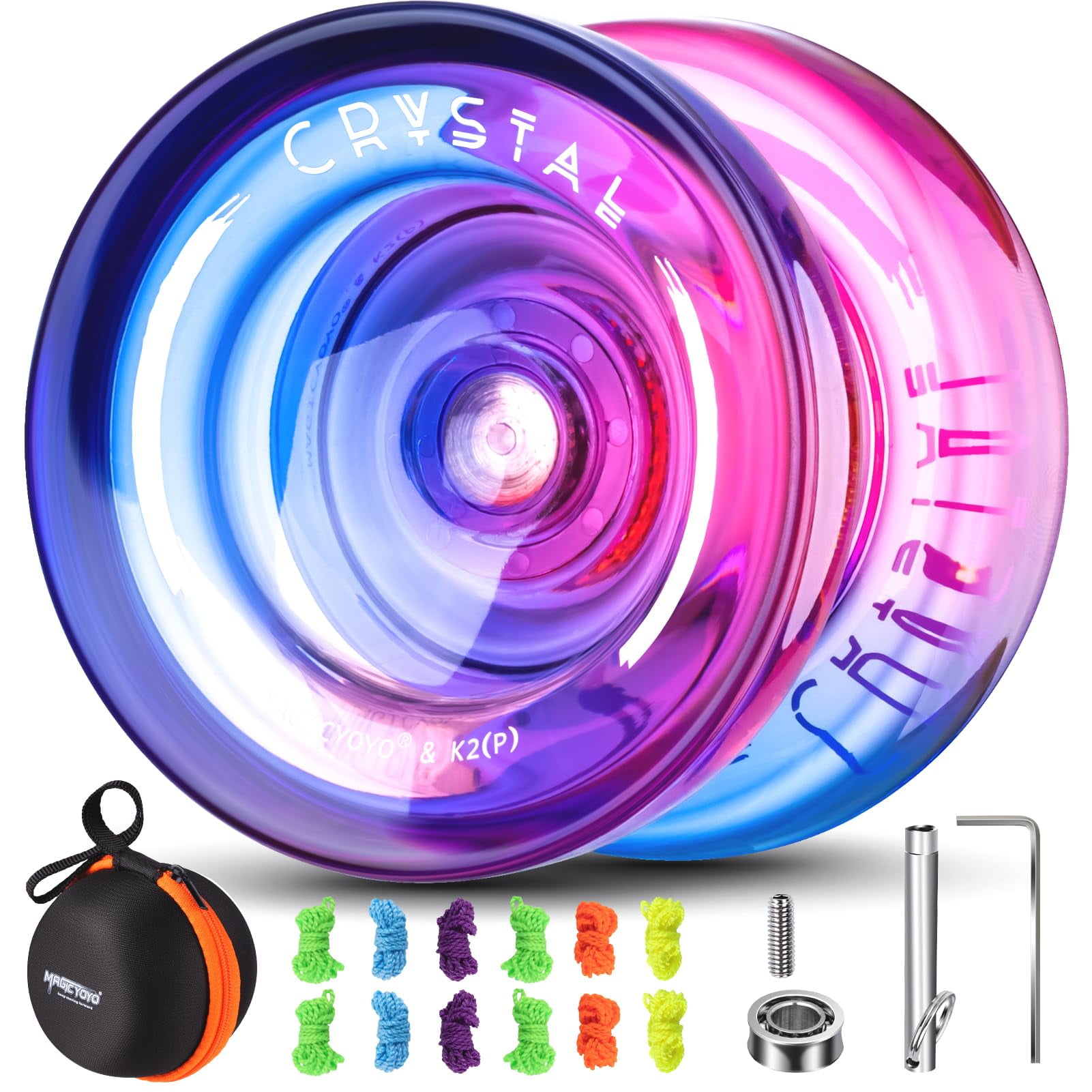 Yoyo Magicyoyo K2 Crystal Purple Rose Gradient Para Niños
