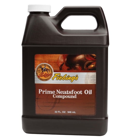 Aceite para pies de neatsfoot de Fiebing's Prime, 32 onzas líquidas, acondicionador y conservante pa