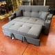 thumbnail image 4 of Sofá Cama Royal 2 Plazas Gris Oscuro Lino con puf y cojines, 4 of 4