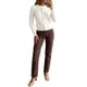 thumbnail image 2 of INSPIRE CHIC Cárdigan de Punto de Mujer con Cuello Redondo, Manga Larga, Abotonado, Abierto al Frente, Grande, Blanco, 2 of 6