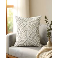 Genérico - Set De 2 Fundas De Cojin Estilo Bohemio 45X45 Cm Blanco 05