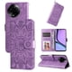 thumbnail image 1 of Funda tipo cartera FOXDOCK para Realme C67 5G , diseño girasol en relieve, cuero PU, cierre magnético, soporte y tarjetero, 1 of 5
