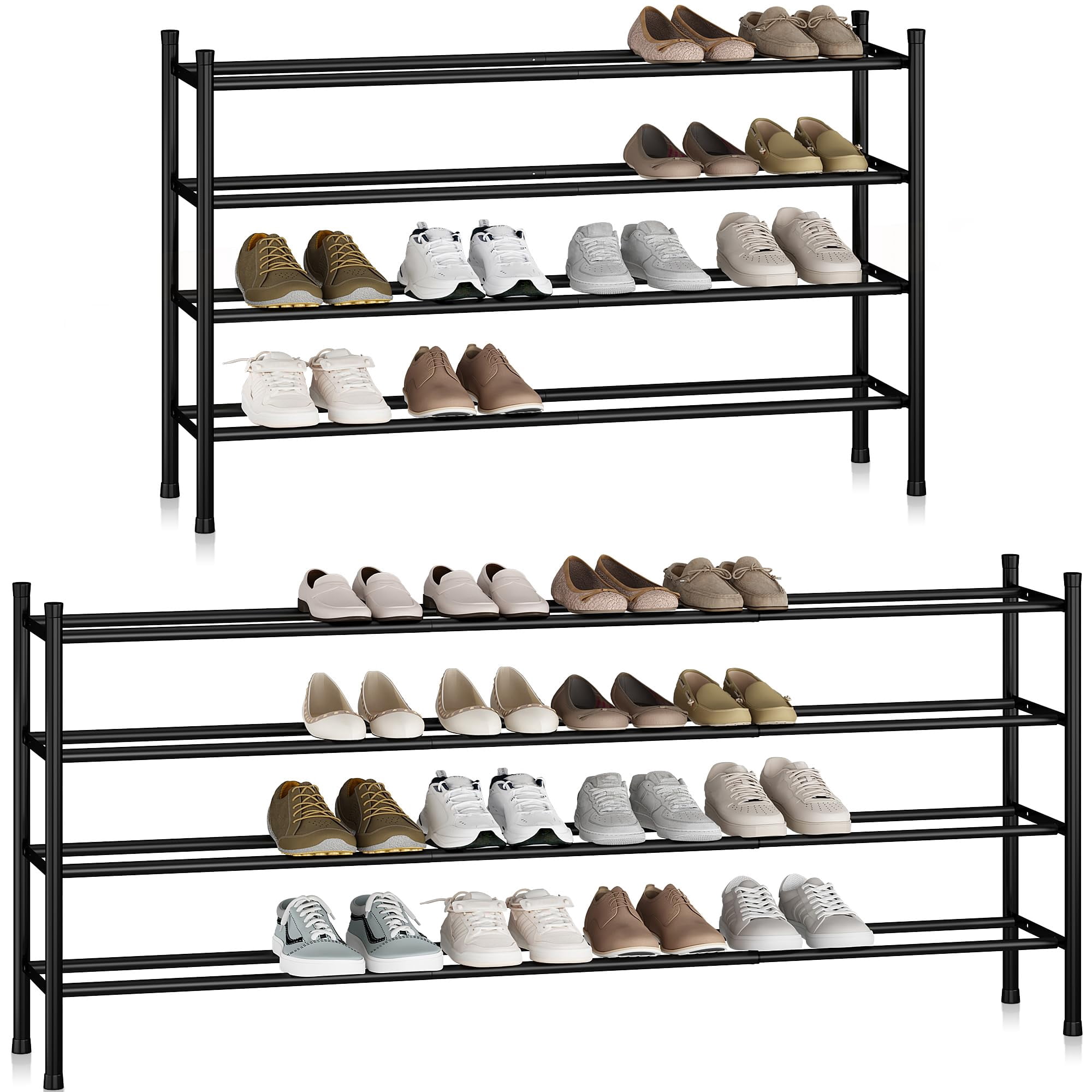 Zapatero Storage Maniac, Largo Y Ampliable, 24 Pares Y 4 Niveles