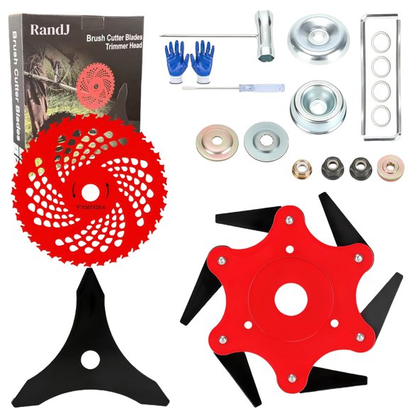 Cuchillas para Desbrozadora RandJ Carburo 9" Acero al Carbono 10"