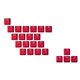 thumbnail image 1 of Set de keycaps Geeky perfil OEM con recubrimiento de goma, 23 teclas, rojo, 1 of 8