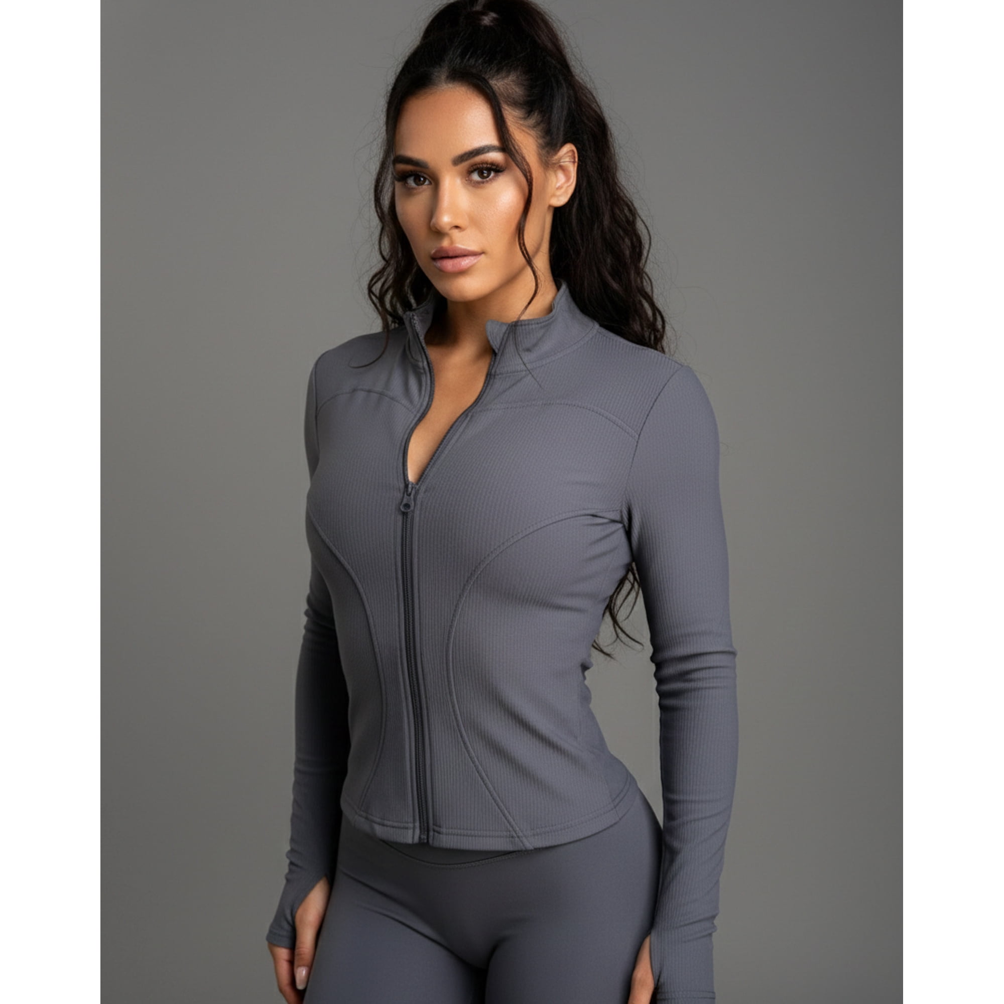 Flix Spa - Chaqueta Deportiva Mujer Ajustada Gym Manga Larga