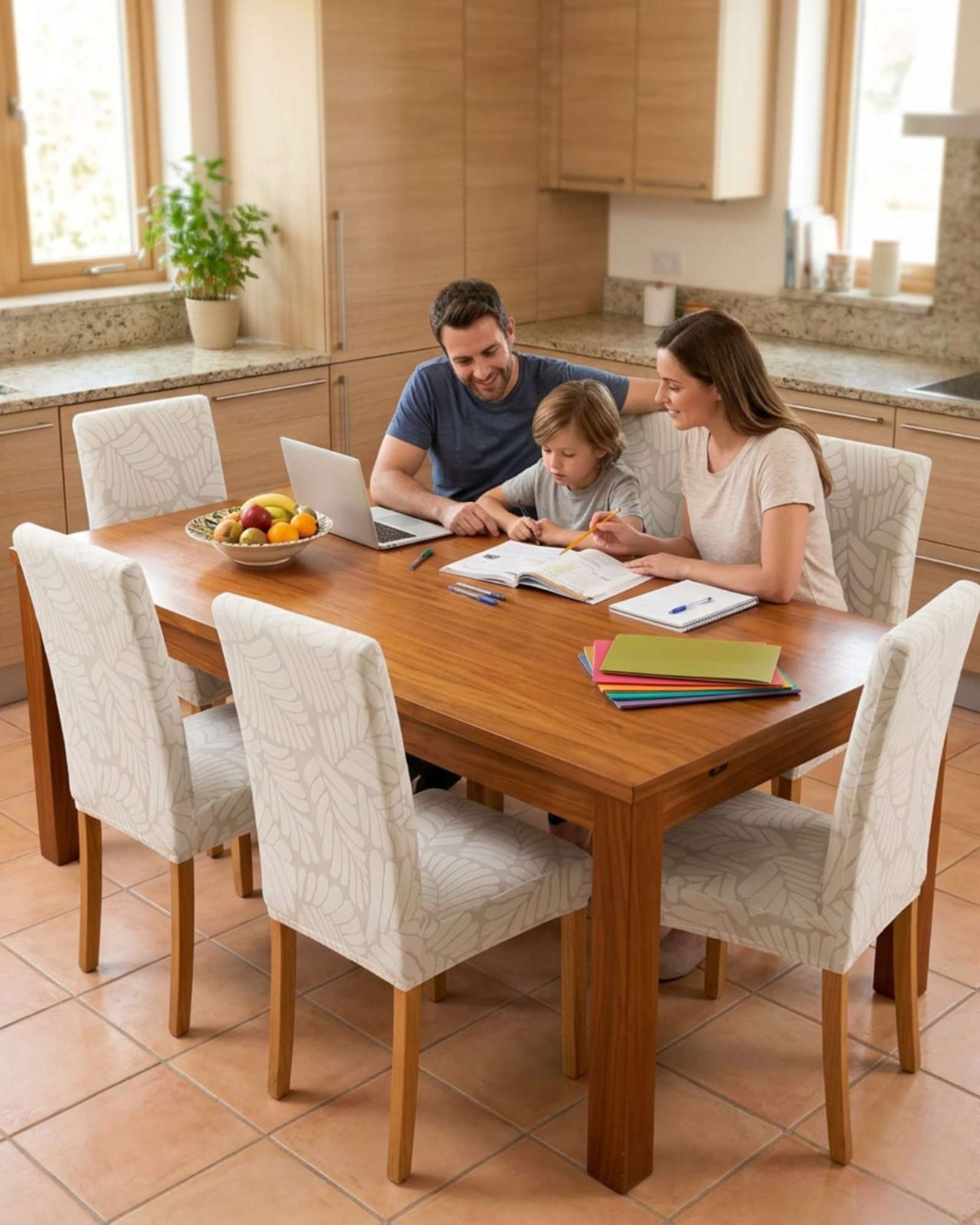 Mylhogar - Set De 6 Fundas Para Sillas Estampado Botanico