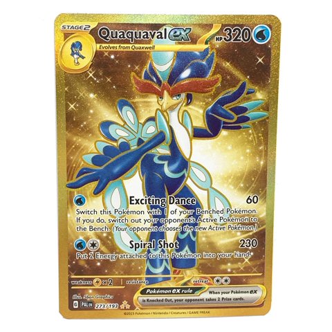 Carta Pokémon Quaquaval Ex 273/193 Paldea Evolved Gold Secret Rare