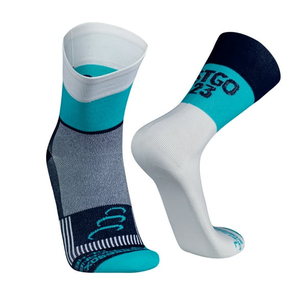 Calcetines de running compresión maraton de santiago ultraligeros de mujer y hombre